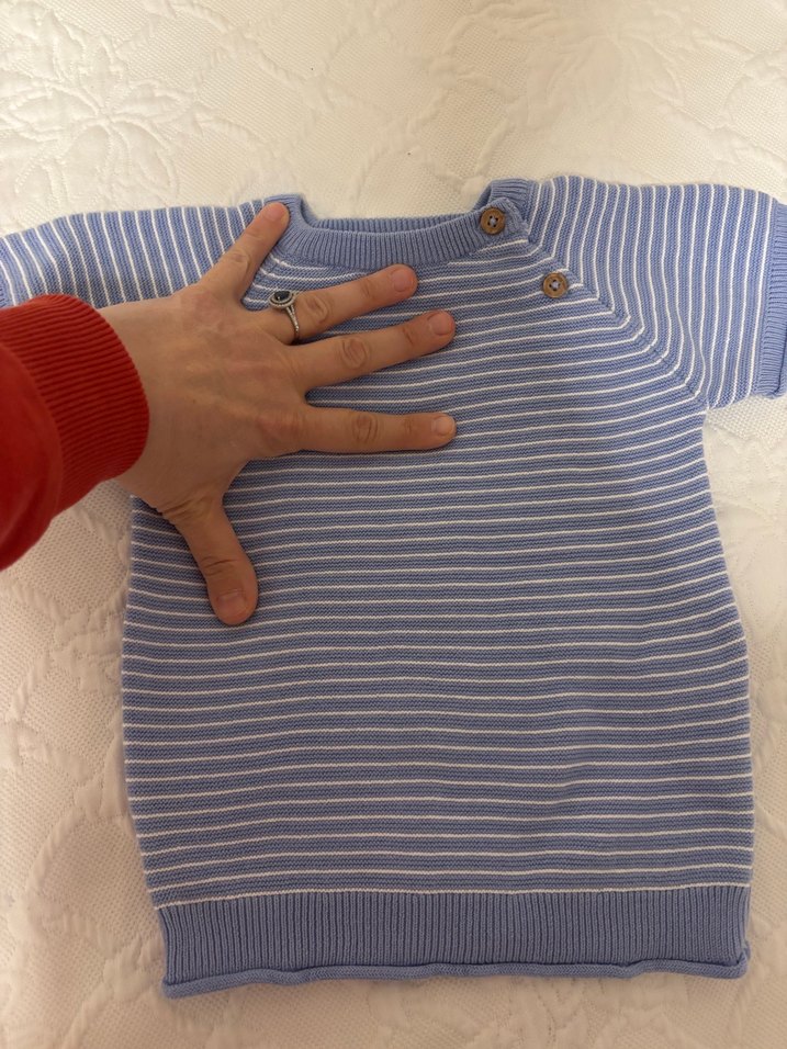 Gri Pamuklu Örme Kısa Kollu Takım - Görsel 4