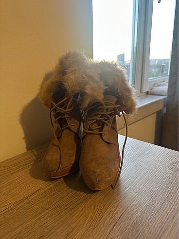 39 Beden camel Renk Bershka taba topuklu boy