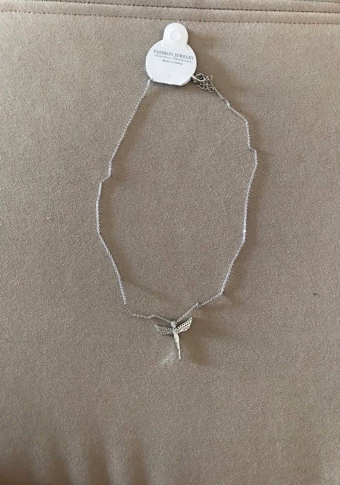 Gri Zincir Detaylı Kadın Kolye - Görsel 2