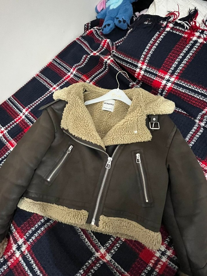 Kahverengi Kürklü Deri Kadın Ceket - Görsel 4