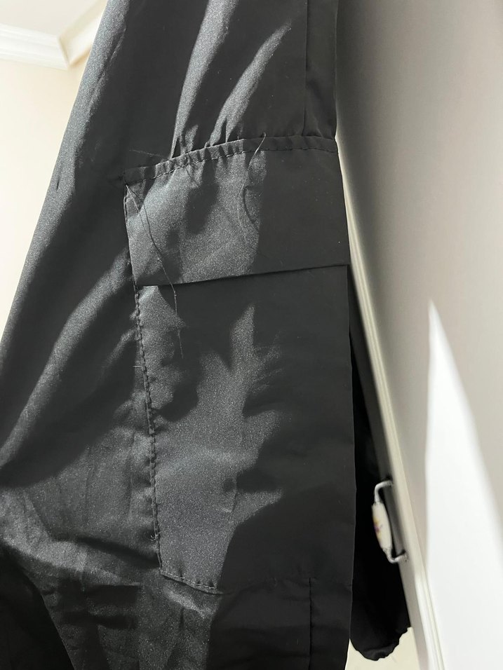 Kadın Siyah paraşüt pantolon - Görsel 3