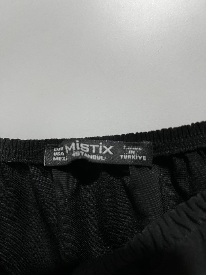 Siyah Drapeli Straplez Uzun Kadın Elbise - Görsel 3