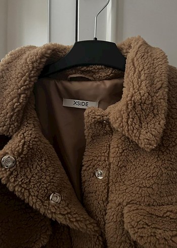 Kahverengi Kürk Detaylı Kadın Mont - Görsel 3