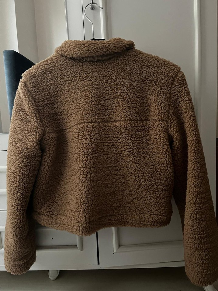 Kahverengi Kürk Detaylı Kadın Mont - Görsel 2