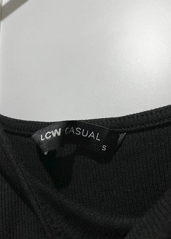 Kız Çocuk Siyah Kısa Kollu Basic Tişört - Görsel 3