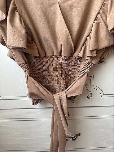 l Beden camel Renk Bluz crop