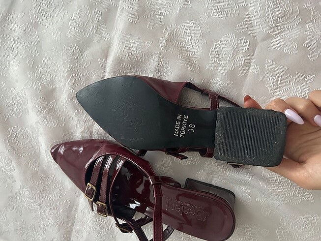 38 Beden bordo Renk Topuklu Ayakkabı