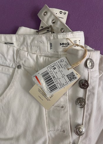 Mango Mng Beyaz Yuksek Bel Jean Pantolon