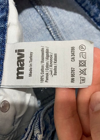 28 Beden mavi Renk Mavi Wide Leg Kadın Denim Jean