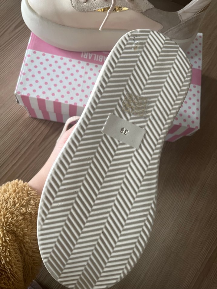 Bej Platform Topuklu Kadın Spor Ayakkabı - Görsel 4