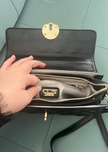 Siyah Deri Yılan Desenli Klasik Kadın Çanta - Görsel 4