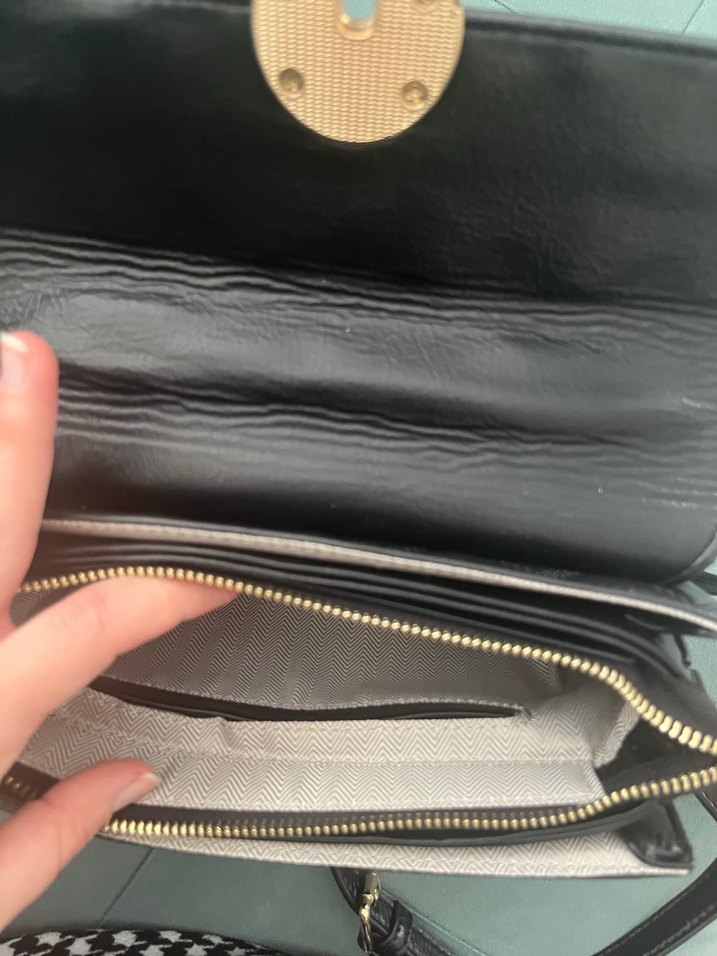 Siyah Deri Yılan Desenli Klasik Kadın Çanta - Görsel 5