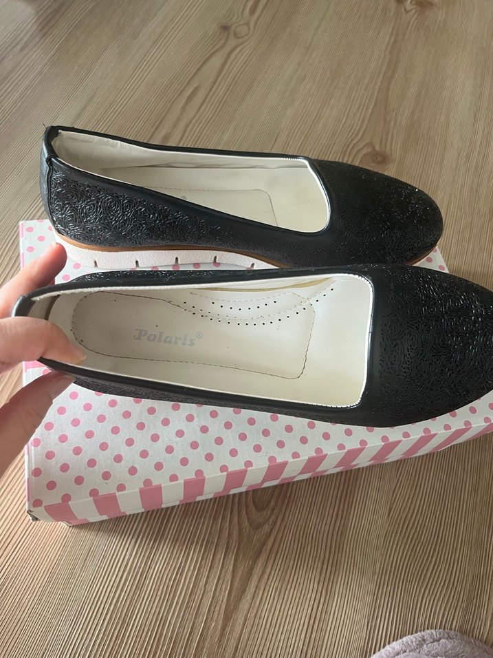 Kadın Siyah Dolgu Topuklu Düz Ayakkabı - Görsel 2