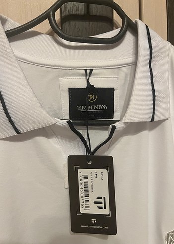 Erkek Beyaz Pamuklu Polo Tişört - Görsel 2