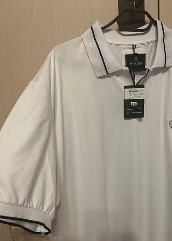 Erkek Beyaz Pamuklu Polo Tişört - Görsel 5