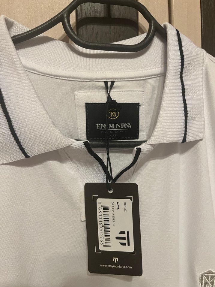 Erkek Beyaz Pamuklu Polo Tişört - Görsel 2