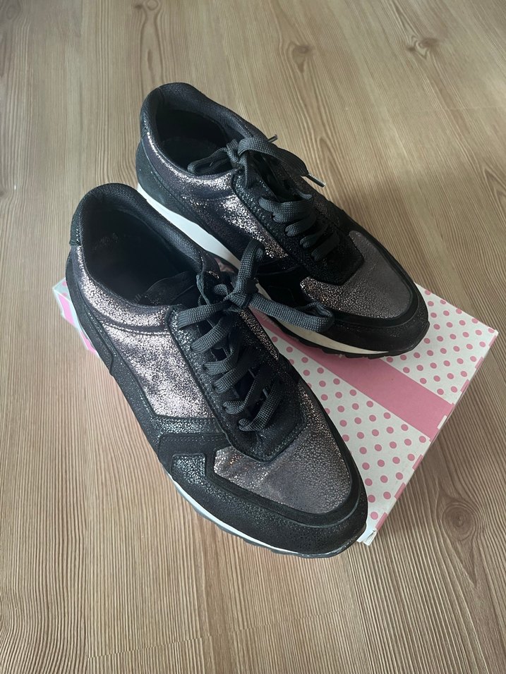 Gri Platform Topuklu Bağcıklı Kadın Spor Ayakkabı - Görsel 2