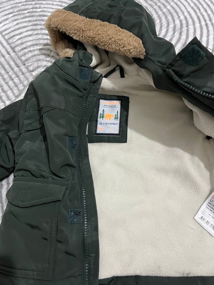 Kürk Detaylı Kamuflaj Desenli Erkek Çocuk Mont - Görsel 2