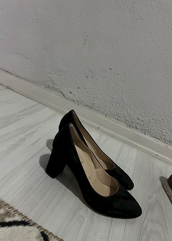 Klasik Siyah Tokalı Stiletto Topuklu Kadın Ayakkabı - Görsel 2