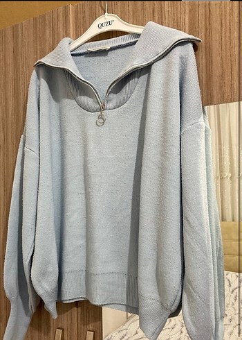 Yumuşak Dokulu Kadın Triko Sweatshirt