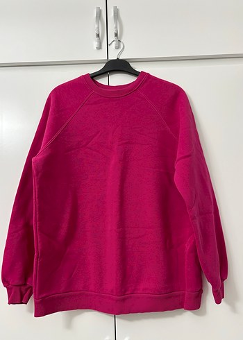 Pembe Renkli Oversize Kadın Sweatshirt