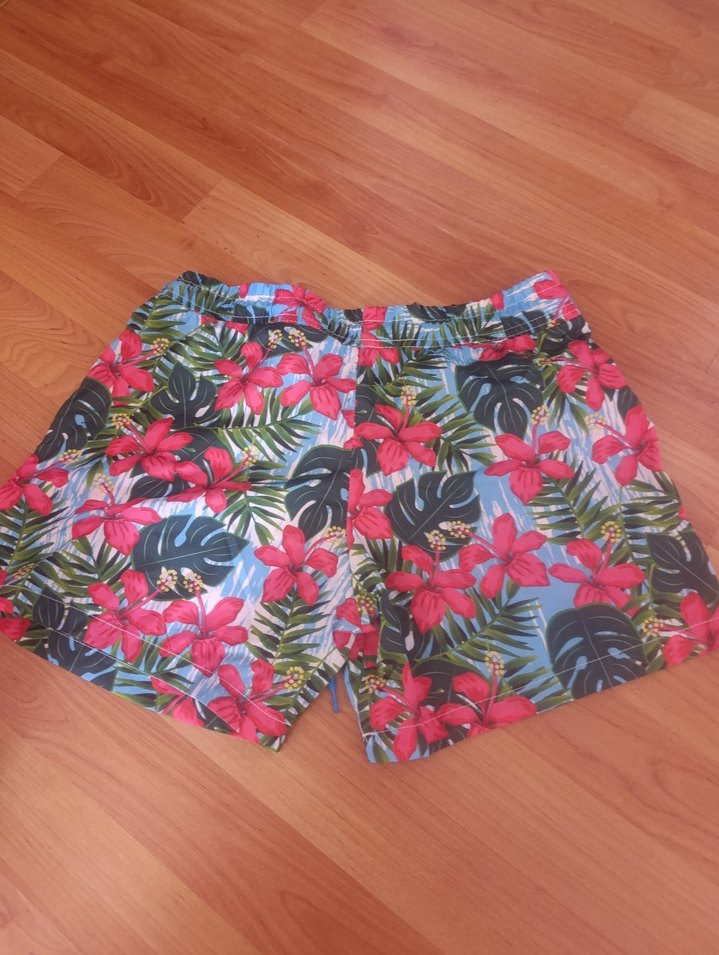 Renkli Desenli Erkek Mini Deniz Şortu - Görsel 2