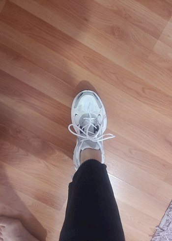 Kadın Beyaz Gri Platform Spor Ayakkabı - Görsel 6