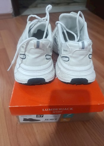 Kadın Beyaz Gri Platform Spor Ayakkabı - Görsel 4