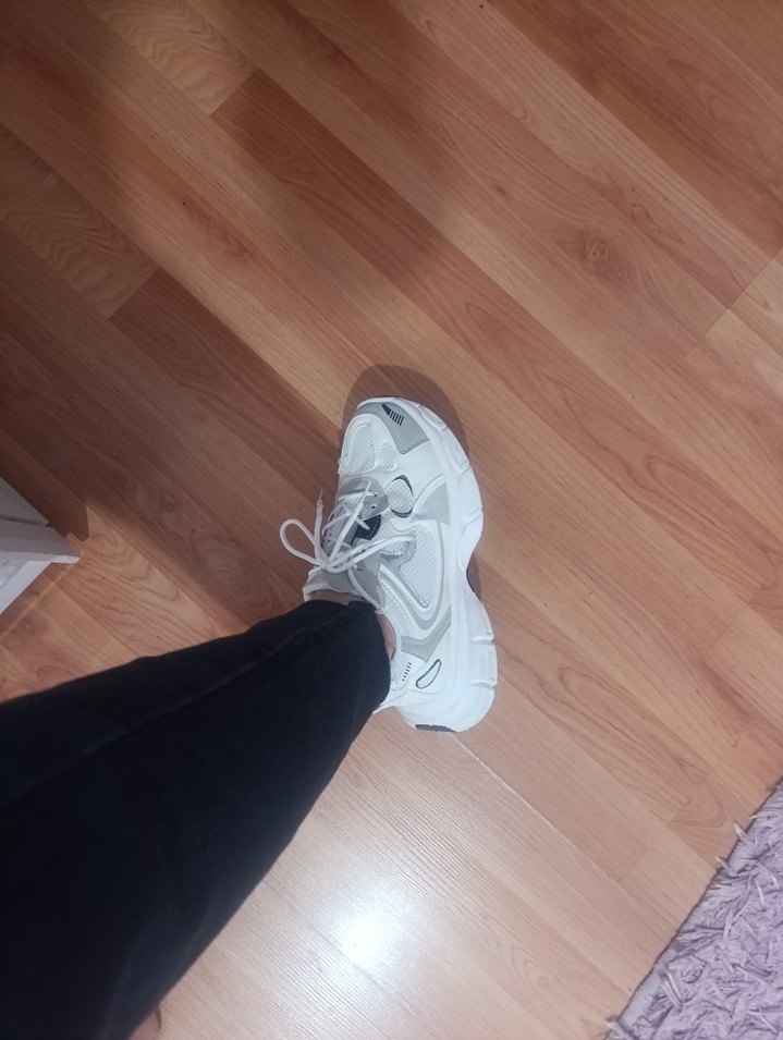 Kadın Beyaz Gri Platform Spor Ayakkabı - Görsel 5