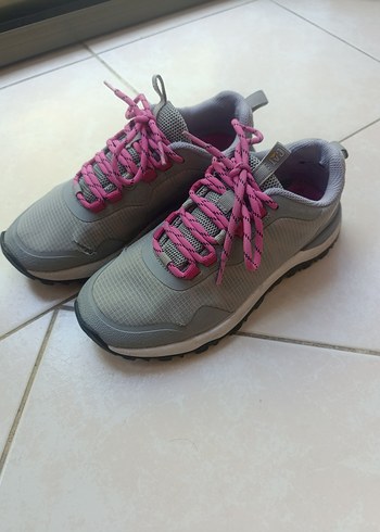 Gri-Pembe Bağcıklı Kadın Spor Ayakkabı - Görsel 5