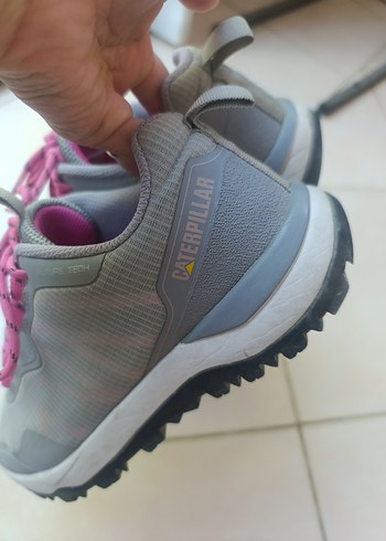 Gri-Pembe Bağcıklı Kadın Spor Ayakkabı - Görsel 7