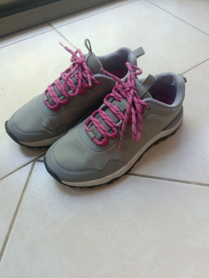 Gri-Pembe Bağcıklı Kadın Spor Ayakkabı - Görsel 5