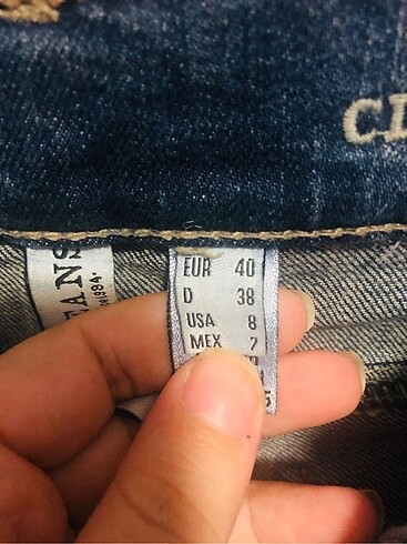40 Beden mavi Renk Mango Jean Kot pantolon