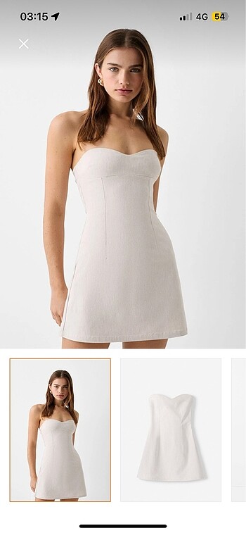 Bershka straplez elbise