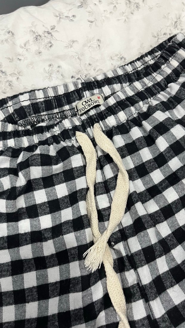 Kareli pijama - Görsel 3