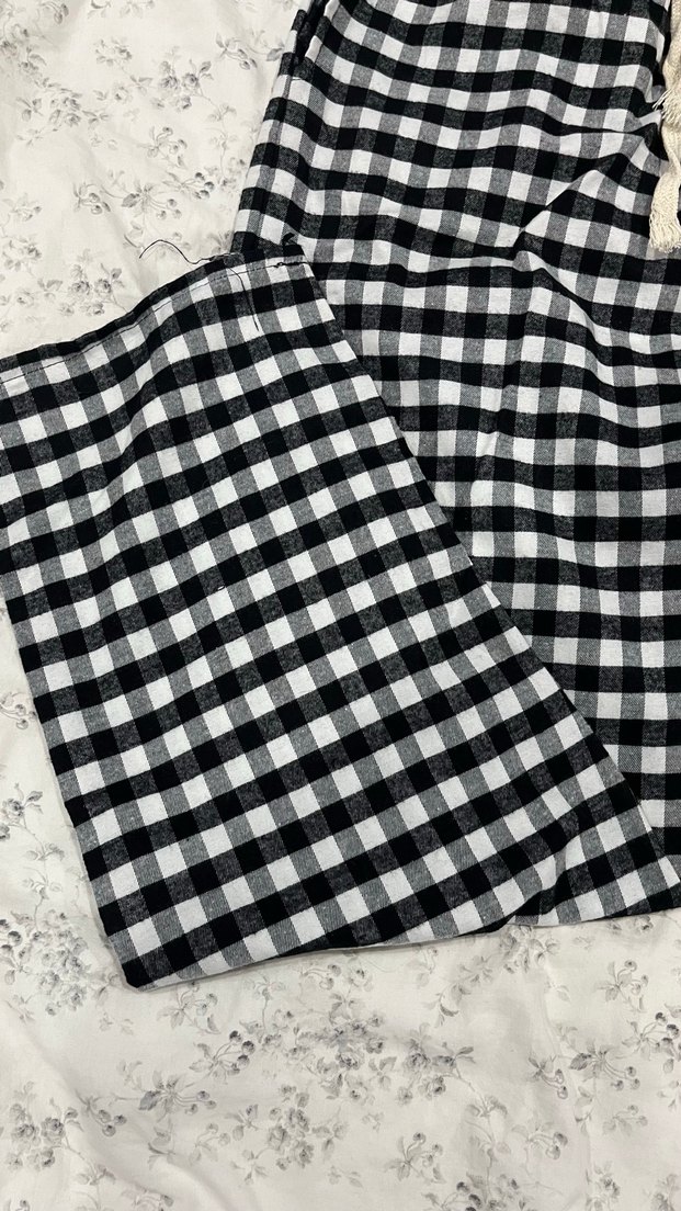 Kareli pijama - Görsel 2