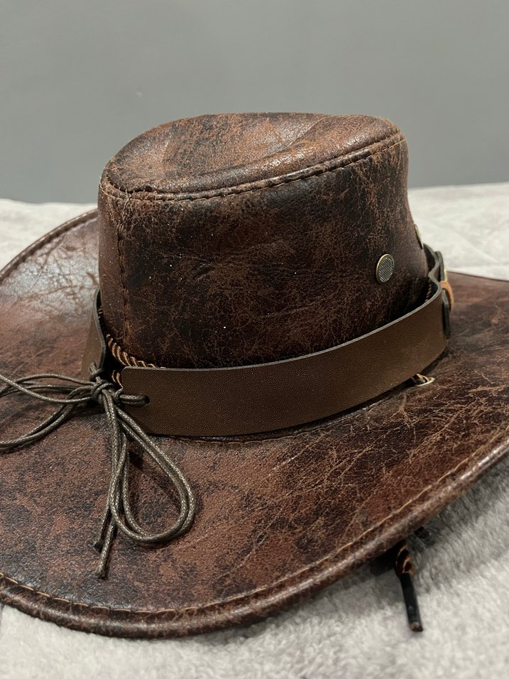 Deri kovboy şapkası - Görsel 4