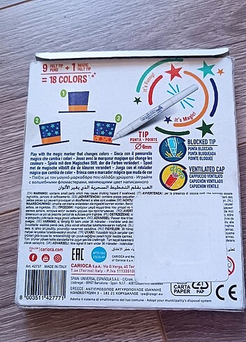  Beden Renk carioca sihirli keçeli kalem