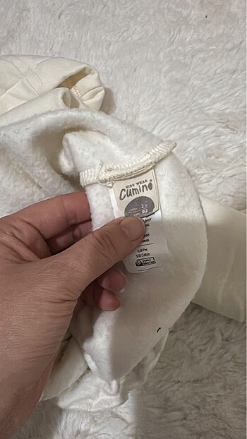 24-36 Ay Beden beyaz Renk Swett içi şardonlu