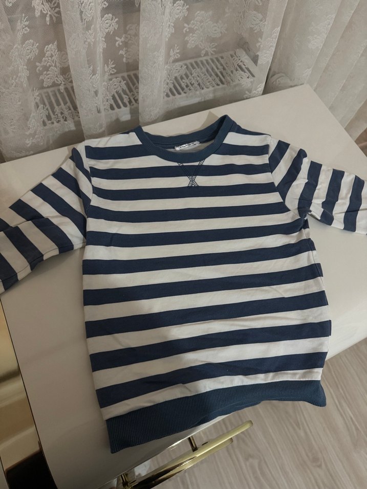 Mavi Çizgili swett erkek cocuk - Görsel 2