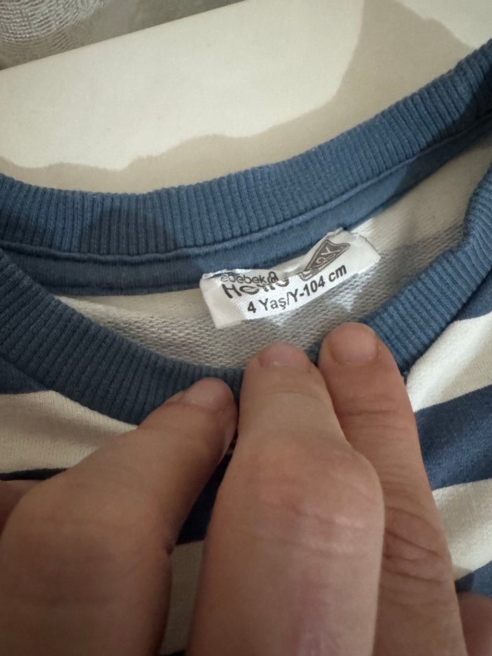 Mavi Çizgili swett erkek cocuk - Görsel 3