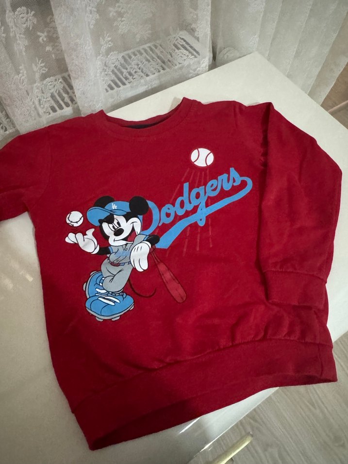 Kız Çocuk Kırmızı Baskılı Sweatshirt - Görsel 2