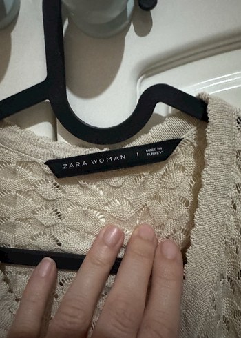 Bej Örgü Midi Hırka - Görsel 2