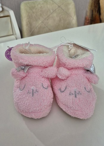 Kız Çocuk Pembe Kürklü Ev Terliği - Görsel 4
