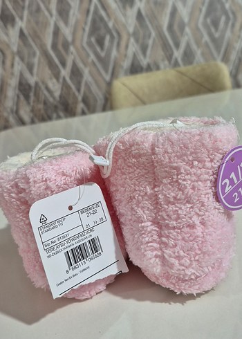 Kız Çocuk Pembe Kürklü Ev Terliği - Görsel 7
