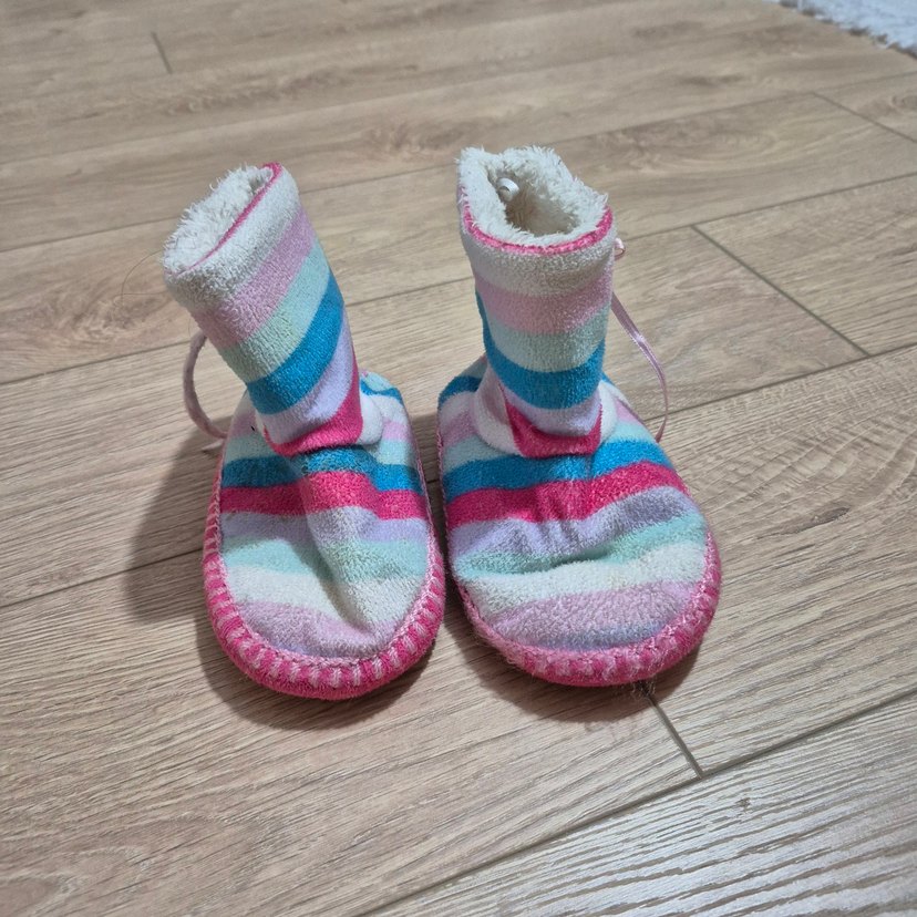 Kızlar için Çok Renkli Bohem Sıcak Ev Terliği - Görsel 3