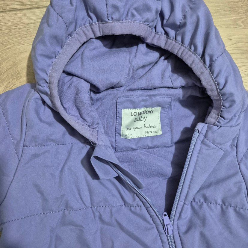 Mor Fermuarlı Bebek Kız Tulumu - Görsel 3