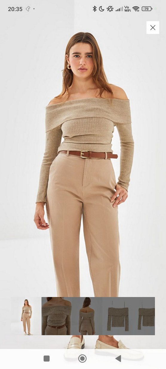 Madonna yaka triko kazak - Görsel 2