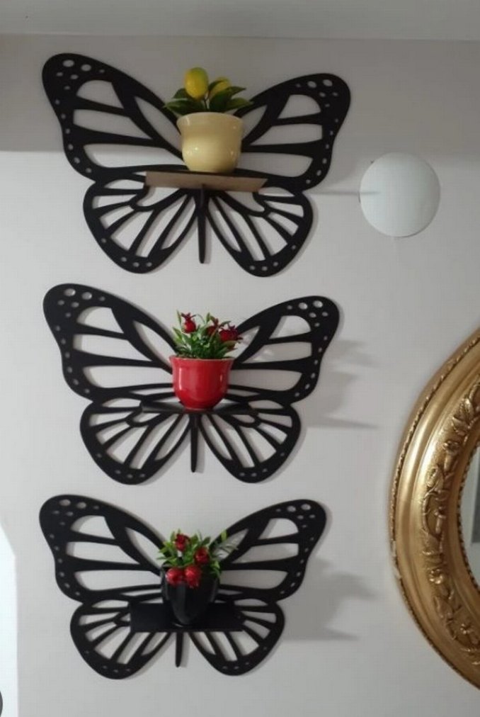 Karanlık Renkli Çok Renkli Kuğu Raf - Görsel 2