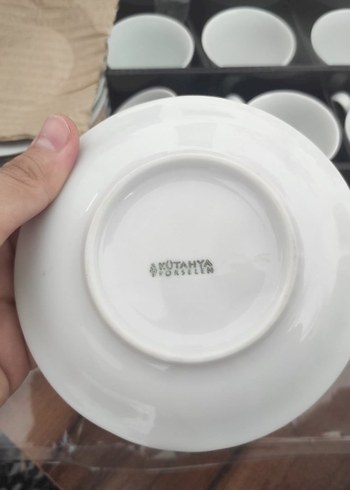 Beyaz Porselen Fincan ve Tabak Seti (6lı) - Görsel 2